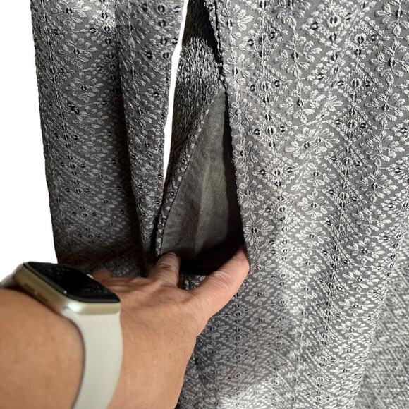 SENSO Indian Kurta Gray Long Sleeve High Neck Tunic Sequin Dress Women’s Sz 40/M - Picture 7 of 11